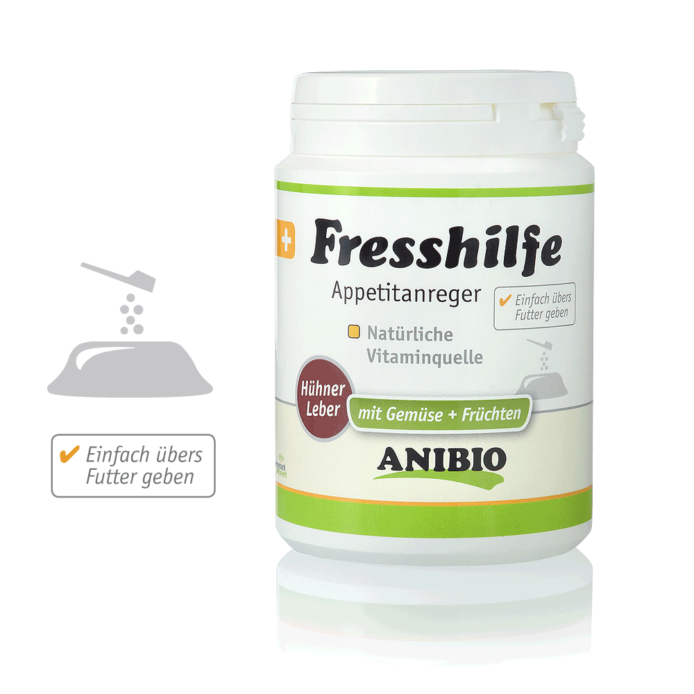 ANIBIO Fresshilfe mit Hühnerleber 120 g | Appetitanregend