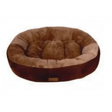 Hundebett Donut braun - Rutschfester Untergrund - Mypuppystore #