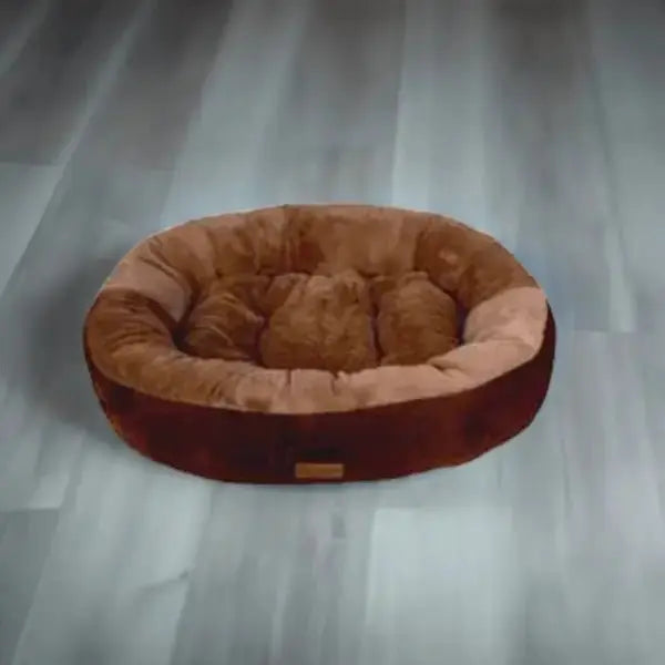 Hundebett Donut braun - Rutschfester Untergrund - Mypuppystore #