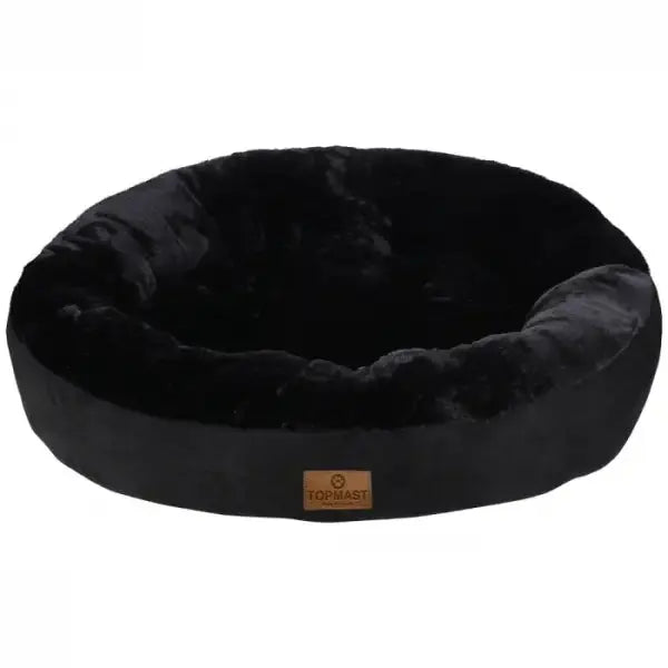 Hundebett Donut schwarz - Rutschfester Untergrund - Mypuppystore #