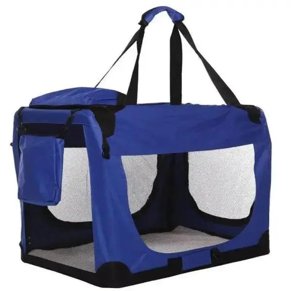 Hundetransportbox faltbar blau - Mypuppystore #