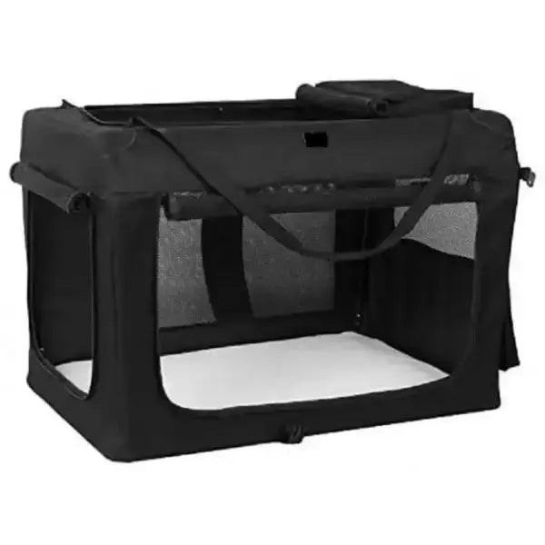 Hundetransportbox faltbar schwarz - Mypuppystore #