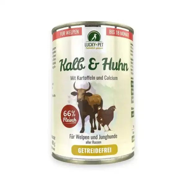 Junior Huhn und Kalb | 400g Nassfutter Dose - Hundefutter